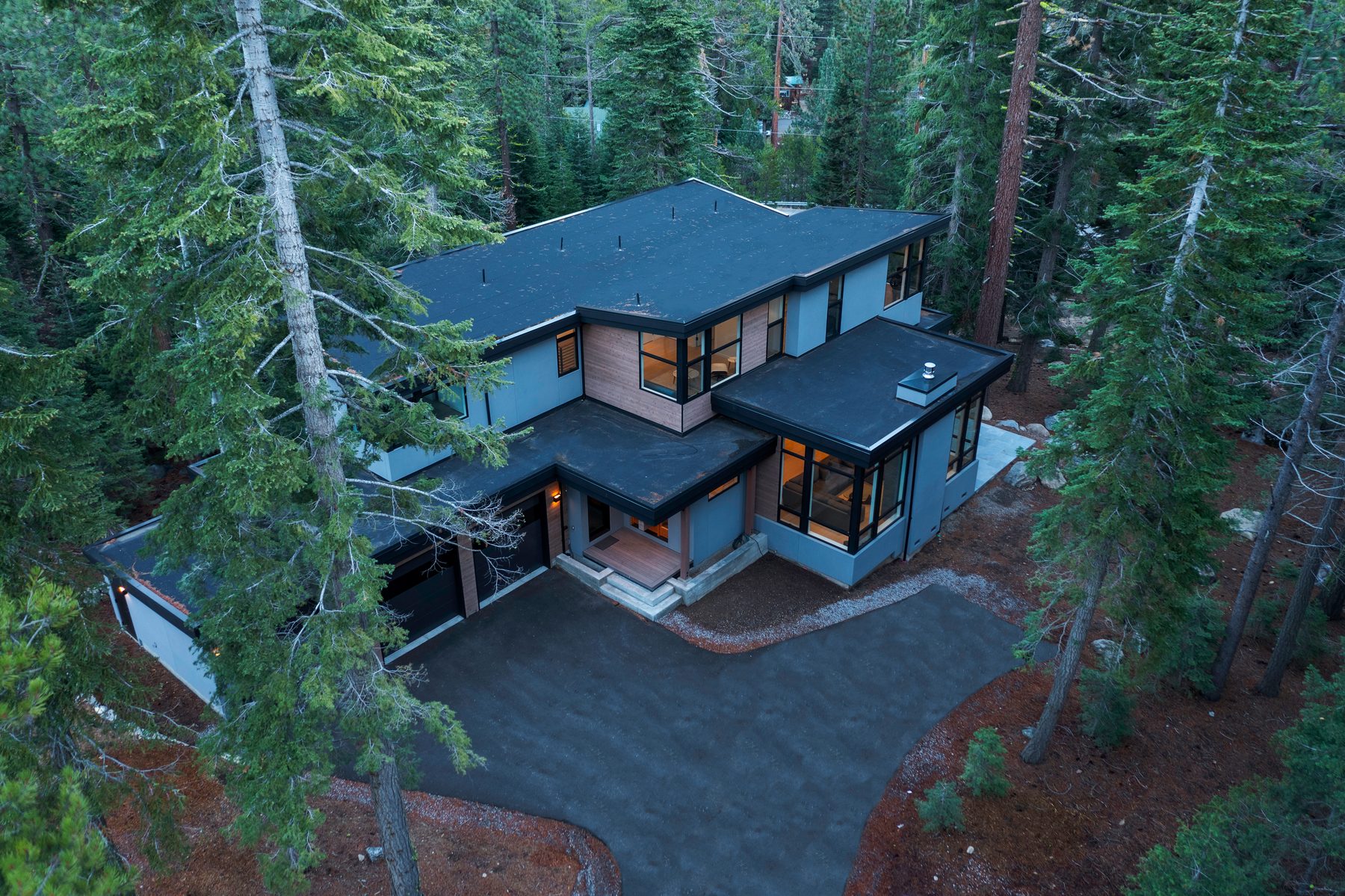 Campo Olympico from above — tucked in the Sierra Nevada forest